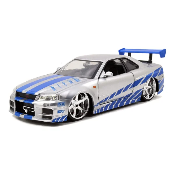 Jada 1:24 Nissan Skyline GT-R R34 2002 de Brian (Plateado) – Fast & Furious