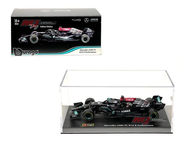 Bburago 1:43 Mercedes-Benz RB16B 2021 V. Bottas #77 – F1 Racing