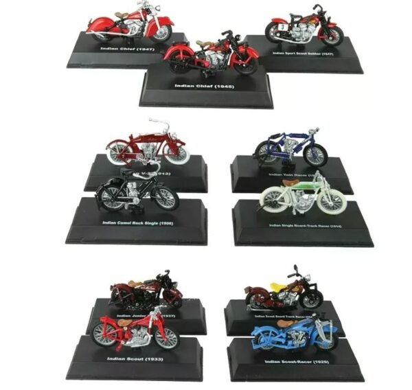 New Ray 1:32 Set Variado de Motocicletas Indian (11 Estilos)