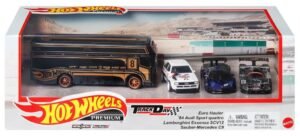 (Pre-venta) Hot Wheels Diorama – '84 Audi Sport Quattro, Lamborghini Essenza SCV12, Sauber-Mercedes C9, Euro Hauler