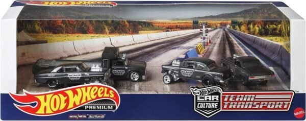 (Pre-venta) Hot Wheels Diorama – '65 Mercury Comet Cyclone / '55 Chevy Bel Air Gasser / '66 Super Nova / Retro Rig