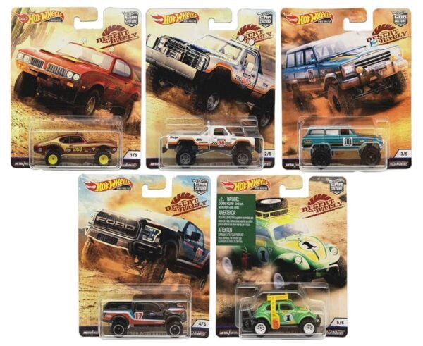 Hot Wheels Car Culture: Desert Rally (Set de 5 vehículos)