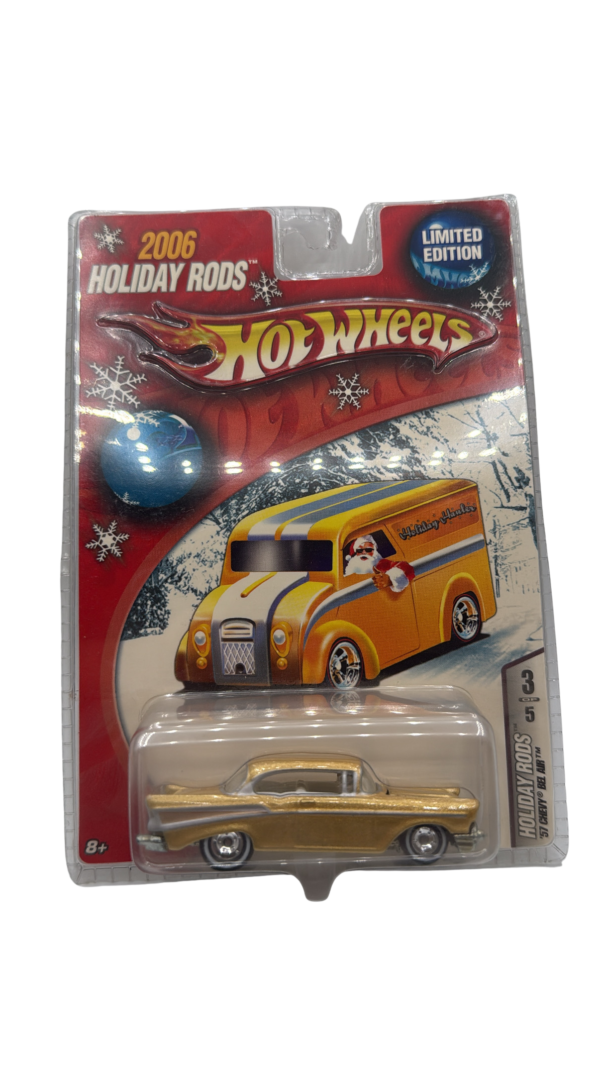 ’57 Chevy Bel Air (Hot Wheels Holiday Rods – 2006, Dorado)