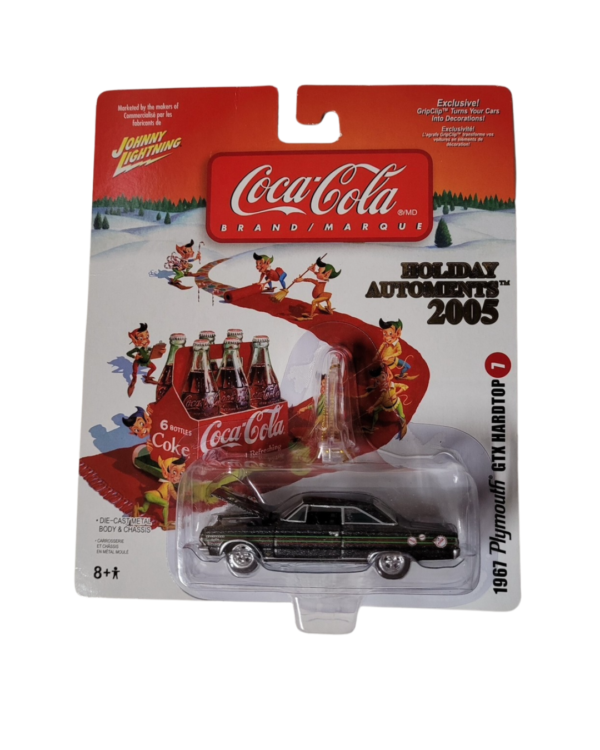 1967 Plymouth GTX HARDTOP #7 JOHNNY LIGHTNING COCA COLA HOLIDAY AUTOMENTS 2005