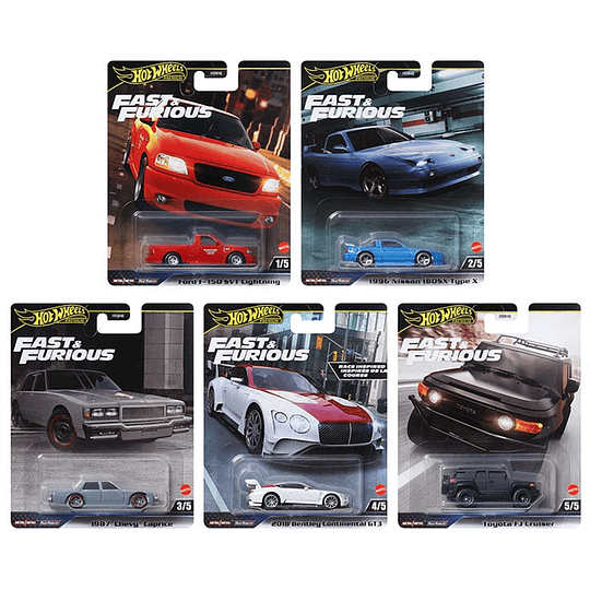 (Pre-venta)Hot Wheels Premium 5-Pack “Fast & Furious”  (2024)