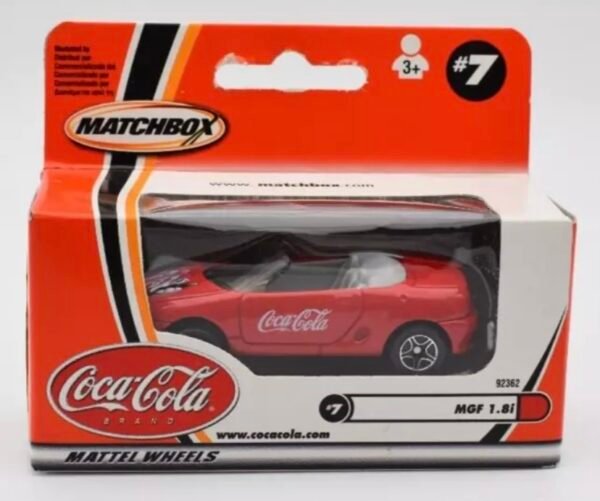 Coca-Cola Matchbox Die Cast Car Red Mustang Convertible