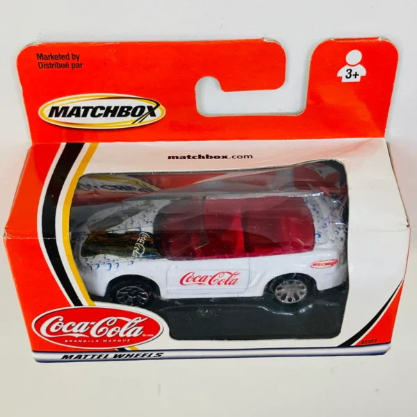 Ford Mustang Convertible, Matchbox, White, COCA COLA