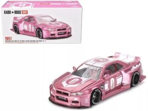 Kaido House x Mini GT Nissan GT-R R34 Kaido Racing Factory V1 Pink