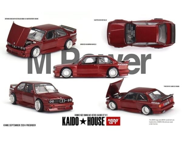 Kaido House x Mini GT BMW M3 (E30) Kaido GT V1 M Red #162 1/64