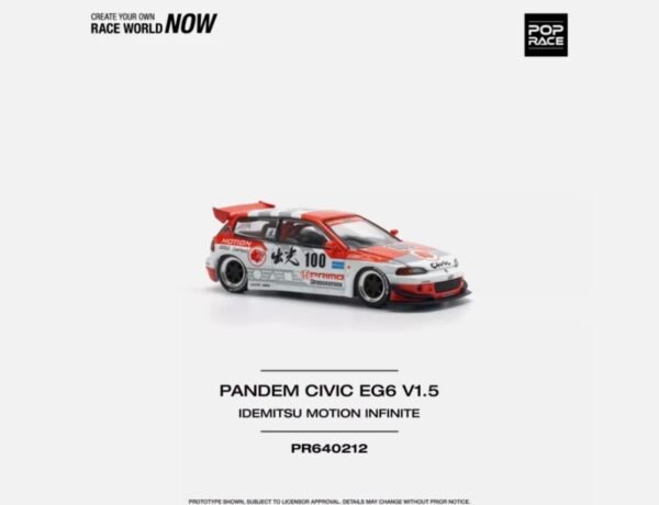Pop Race Pandem Civic EG6 V1.5 Idemisu Motion Infinite #212 1/64