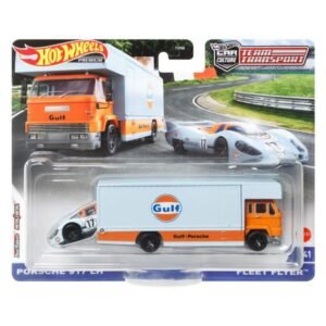 Hot Wheels Team Transport 41 Gulf Porsche 917 LH Fleet Flyer