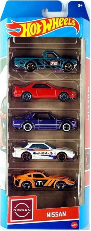 Hot Wheels 5 Pack Of Nissan Vehicles