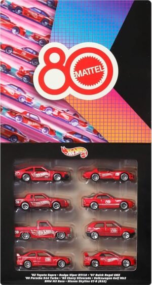 Hot Wheels Mattel 80th Anniversary 8 Cars