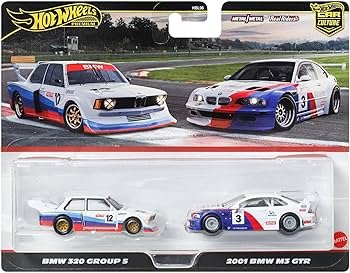 Hot Wheels Premium Car Culture 2 Pack BMW 320 Group 5 & 2001 BMW M3 GTR