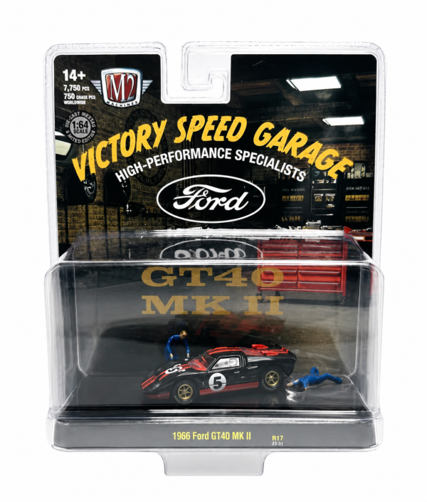(Pre-venta) M2 Machines 1966 Ford GT40 MK2 Victory Speed Diorama