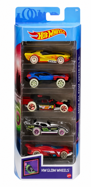 (Pre-venta) Hot Wheels 2021 HW Glow Wheels 5-Pack