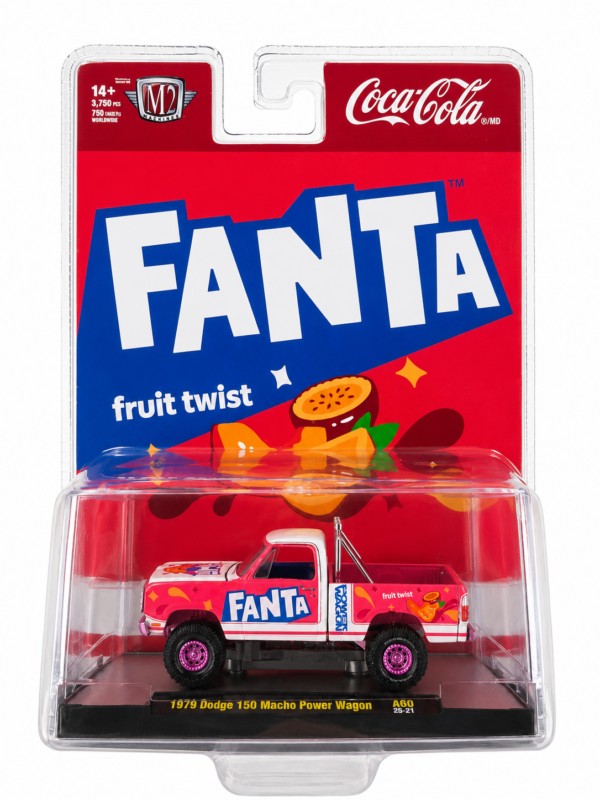 (Pre-venta) M2 Machines Coca-Cola Fanta Fruit Twist 1979 Dodge 150 Macho Power Wagon