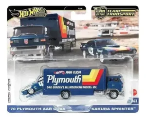 Hot Wheels Team Transport ´70 Plymout Aar Cuda Sakura Sprinter