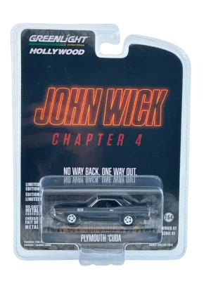 (Pre-venta) Greenlight Diecast Cars 1970 Plymouth Cuda John Wick 4