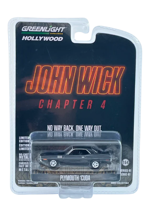(Pre-venta) Greenlight Diecast Cars 1970 Plymouth Cuda John Wick 4