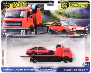 Toyota-AE-86-Sprinter-Trueno-Fleet-Street Hot Wheels Premium Team Transport Toyota AE86 Sprinter