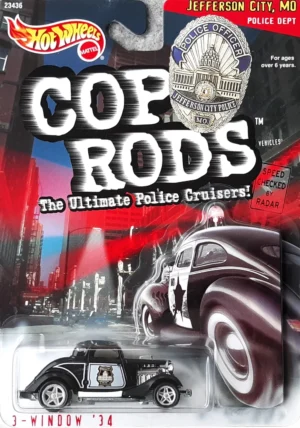 kjhshdfg Hot Wheels Cop Rods 3-Window '34
