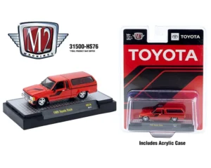 1985 Toyota Truck with Camper Shell Red M2 Machines