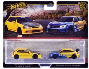 Hot Wheels Spoon Honda 2-Pack 1999 Civic Type R EK9 & 2024 Type R