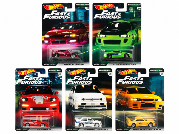 (Pre-venta) Hot Wheels Fast and Furious Complete Original Fast 5 Set