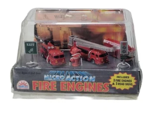 (Pre-venta) Vintage Funrise Micro Action Construction Fire Engines