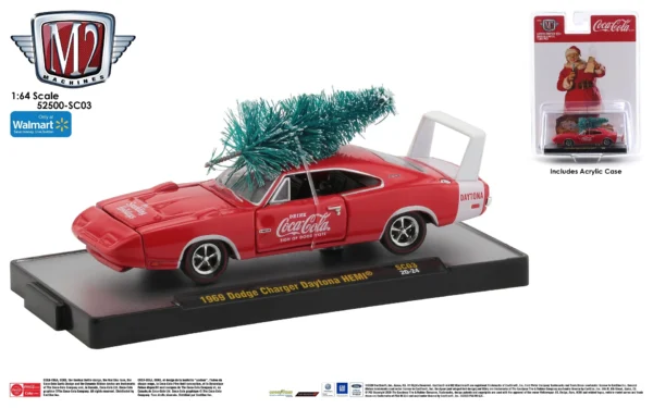 M2 Machines Coca Cola 1969 Dodge Charger Daytona Hemi